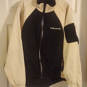 Polaris Men’s Large Black Cream Jacket Full Zip Powersports